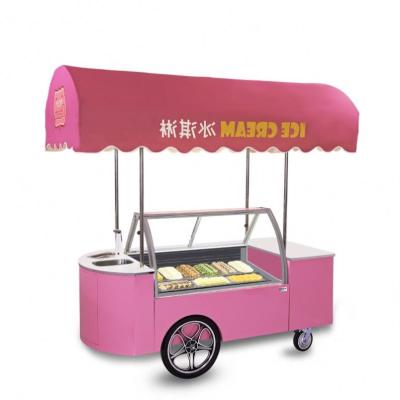 China Snack Factory New Products No Service Albany High Quality Us Gelato Ice Cream Catering Cart for sale