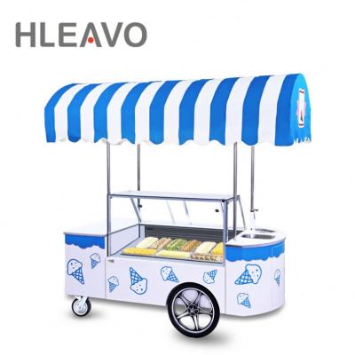 China Fast mobile snack factory ice cream cart cart new for sale gelato kiosk with counter for sale