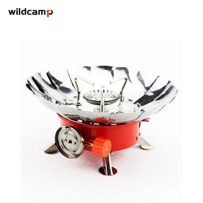 China Modern Outdoor Portable Camping Accessories Adjustable Flame Gas Stove Windproof for sale