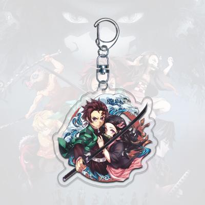 China Animation products wholesale custom demon slayer cartoon character anime main chain pendant acrylic double-sided pendant printing for sale