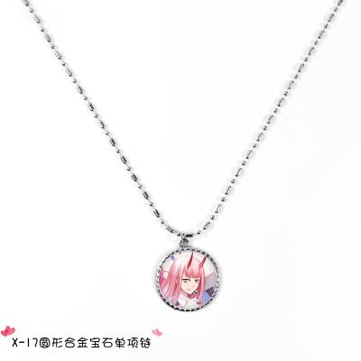 China Hiphop Anime Cartoon Ark Tomorrow Round Necklace Fashion Zinc Alloy Necklaces for sale