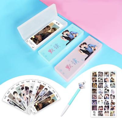 China Fashion animation series pen high quality matte creative box set 12 markers 1 ballpoint pen stickers silent reading 32 different world for sale