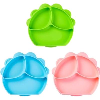 China New Style BPA Free Baby Suction Bowl Silicone Dish Set Food Grade Dish Silicone Waterproof Baby for sale