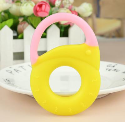 China Factory Price BPA Free Silicone Soft Silicone Teether Rings Newborn Baby Boy for sale