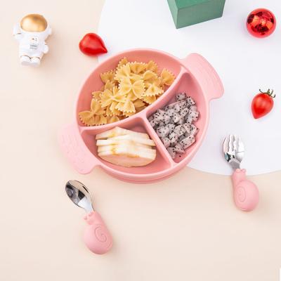 China Waterproof Waterproof BPA Free Silicone Dishes For Baby Silicone Suction Placeamt for sale