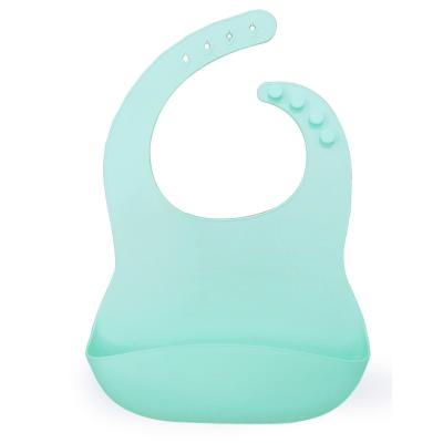 China Pocket Bib BPA Silicone Environmentally Friendly Non-Toxic Baby Bibs Free Silicone Big Orange Yellow Orange Yellow Certification for sale