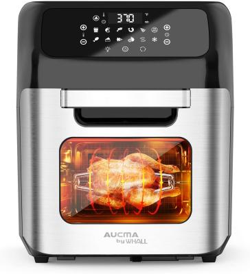 China Dishwasher Safe 12L 1800W Rotisser Stainless Steel Digital Air Fryer Toaster Oil Free Oil Free Oven for sale