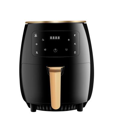 China Household 1200W 4.5L Touch Screen Deep Fryer JD-389 No Oil Air Fryer Black Color With Nonstick Basket for sale