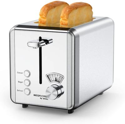 China Household Bread Toaster 2021 Design 2 Slices Commerical Stainless Steel Single Electric Home Bread Toaster for sale