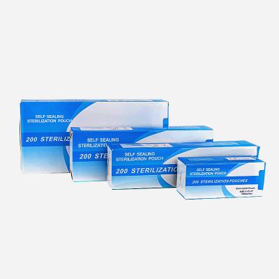 China Easy Sterilization Medical Self Seal Pouches Sterile Autoclave Use Pouch Pack For Tooth Forceps Disinfecting Packaging for sale