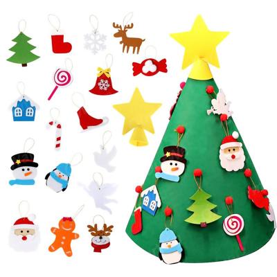 China Hot Sale DIY 3D Insulation Artificial Christmas Tree Ornaments Felt Christmas Tree 2021 for sale