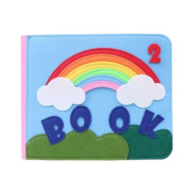 China Amazon Hot Selling Lovely Education Handmade Soft Felt Cloth Baby First Learning Busy Quiet Book For Toddler Toys for sale