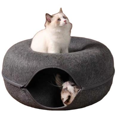 China Cat Nest Four Seasons Cat Nest Dirt Resistant Washable Breathable Felt Universal Partially Enclosed Eggshell for sale