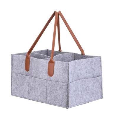 China USB Manufacturer Customized Felt Multifunctional Diaper Storage Bag Large Capacity Storage Bag for sale