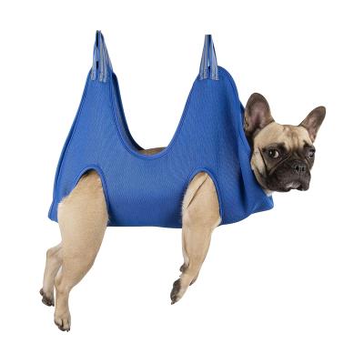 China Dog Cat Hammock Restraint Bag Breathable Durable Pet Grooming Hammock for Dog Grooming Aid for Bathing Washing Grooming for sale