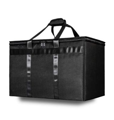 China Large Waterproof Commercial Insulated Thermal Delivery Bag Food Grocery Storage Tote Bag Pizza Box Chafing Dish Waterproof Carrying Case for sale