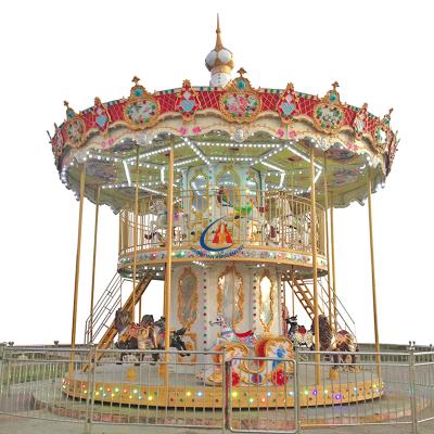 China Amusement Park Ride Kids Playground Carnival Game Ride Fpr Carousel Carousel With Trailer for sale