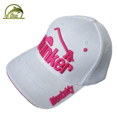 China breathable & High Quality Waterproof Logo High Built Embroidered Women Golf Hat With Sandwich for sale