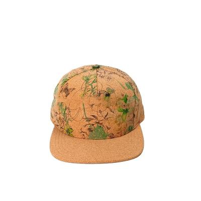 China Custom 5 Panel JOINT Cork Snapback Cap Printed Snapback Baseball Cap for sale