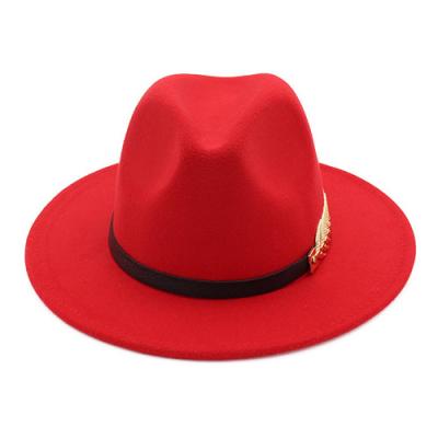 China Plush Ready to Ship Women's Wool Felt Fedora Hat Jazz Hat for sale