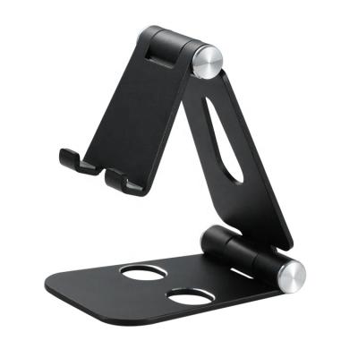 China Portable Solid Adjustable Aluminum Desktop Mobile Phone Holder Desktop Universal Stand Holder For Mobile Phone for sale