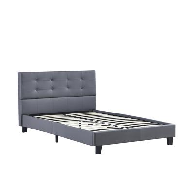 China Modern Wholesale Price Upholstered Bed Frame Set With Headboard Wood Frame Full Size Bed for sale