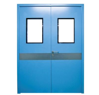 China Zero Open Double Lab Stainless Steel Modular Swing Clean Room Safety Doors for sale