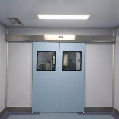 China Zero Clean Room Aluminum Door Frame Pharmaceutical Clean Room Sliding Door for sale