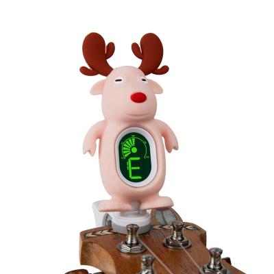 China Removable Cute Cartoon Easy Clip On Electronic Guitar Tuner Ukulele Tuner for sale