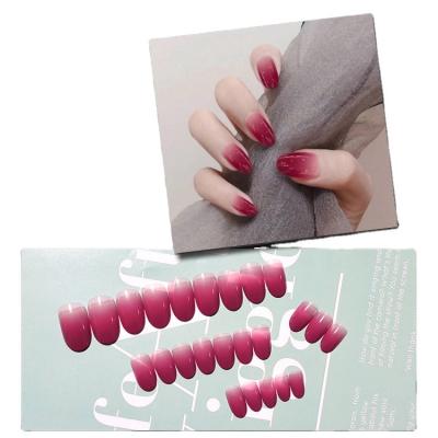 China Easy Apply Nail Art False Nail Manufacturers Girls Clear Butterfly Gel False Tips Kit Nails Press On for sale