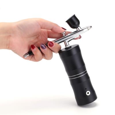 China Aerografo Paint Airbrush Makeup Kit With Mini Air Compressor Airbrush Gun Private Label for sale