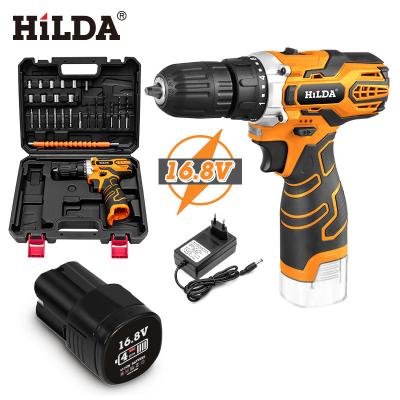 China Durable Power 16.8V Cordless Screwdriver Sets Multi Function Charging Electric Home Hand Drill Tornillador Inalambrico for sale