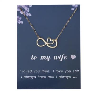 China Korean High Quality 8 Infinity Love Grandmother Wife Daughter Mother Necklace Fashion Pendant Necklace for sale