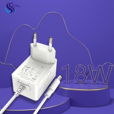 China ABS+PC Material 15w 18w Power Adapter 2a 1 Amp 0.8a Wall Power Supply Adapters Wall 0.5a 12v Flame Retardant Change Type for sale