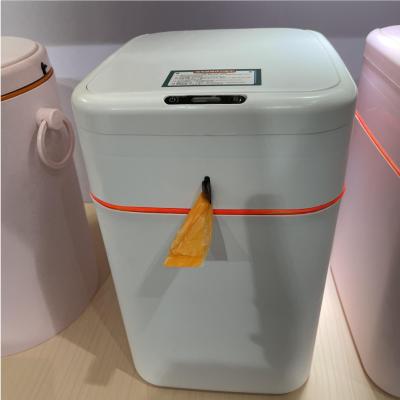 China New Design Viable Released Plastic Bathroom ABS Kitchen Simple Slim Nordic Plastic Trash Bin With Waste Bags for sale