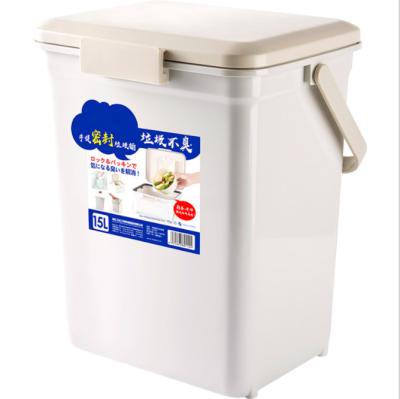 China 2021 Amazon sustainable hot-selling portable sealed trash can (15L) for sale