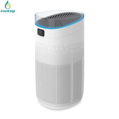 China 2020 Hotel Large Smart True OEM Hepa Filter Led Lamp Airpurifier Room Air Purifier With Pm25 Sensor for sale