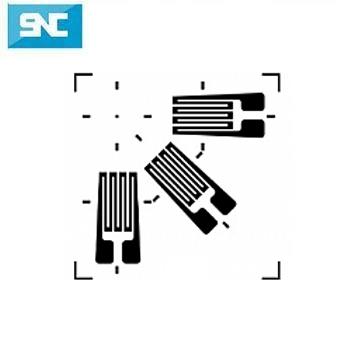 China The load cell and the sensor and the measuring grids of the strain analysis 3 strain gauges the corner rosettes of the CA strain gauge for sale