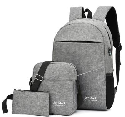 China PORTABLE Travel Business School Laptop Backpack Three Piece Set With Earphone Hole Design for sale