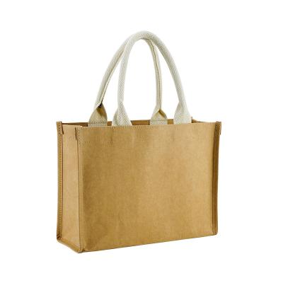 China Recyclable Eco Friendly Brown Kraft Washing Paper Shopping Bags With Handles for sale