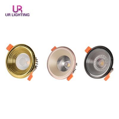 China Modern New Design Round Ceiling Recessed Hotel Indoor Lobby 7 W LED Aluminum Home Office Spotlight for sale