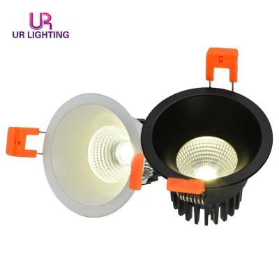 China Low Price Modern Home Round Black Aluminum 7W COB Ceiling LED Housing Spotlight for sale