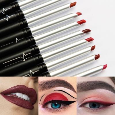 China Hot Sale High Quality Waterproof 17 Color Lipstick Pen Matte Pen, Waterproof and Non-fading Automatic Rotating Eyeshadow Eyeliner for sale