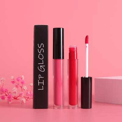 China Brand Waterproof Fancy Lip Gloss Private Label Design Lip Gloss Waterproof Liquid With Color Box Packing for sale