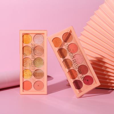 China New Hot Sale High Lady Eye Makeup Wholesale Pigment Cardboard 10 Color Private Label Eyeshadow Palette for sale