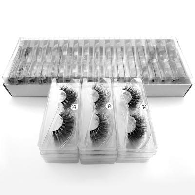 China Criss-Cross Cat Eyes Wispy Natural Faux Mink Lashes 100 Pairs Pack Light Volume Short Fake Eye Lashes Multipack for sale