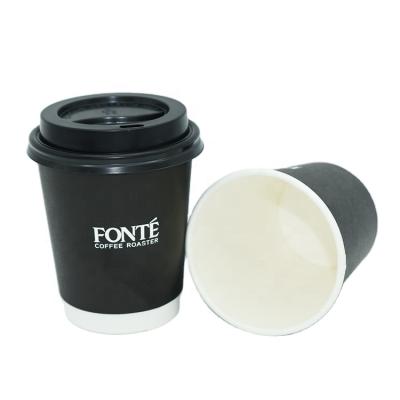 China Disposable Hot Coffee To Go Paper Cup Custom Printed Double Wall Coffee Hot Paper Cup for sale