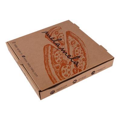 China Recyclable Custom Printed E Groove Take Away Recyclable Pizza Paper Box Pizza Delivery Box for sale