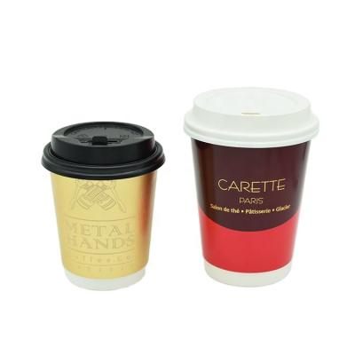 China Eco-friendly Disposable Take Away Double Wall Paper Cup 4oz/8oz/12oz/16oz Disposable Coffee Cup for sale