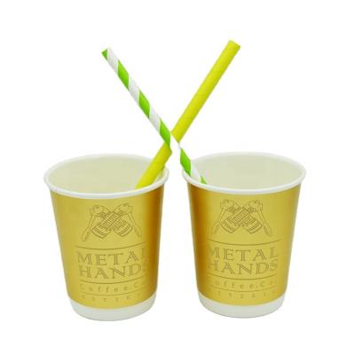 China Double Customization Disposable Cups Wall Mounted Milkshake Paper Cup for sale